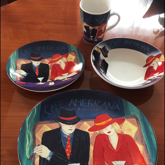 Sango Café Americano 4 piece dinner dish setting - Picture 1 of 1